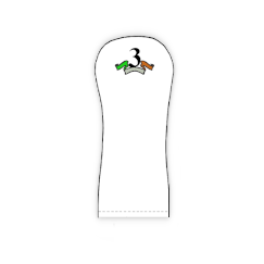 Personalised Leather Golf Headcovers - White Fairway Headcover