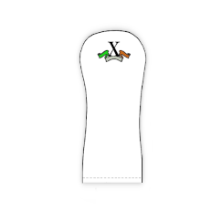 Personalised Leather Golf Headcovers - White Hybrid / Utility Headcover